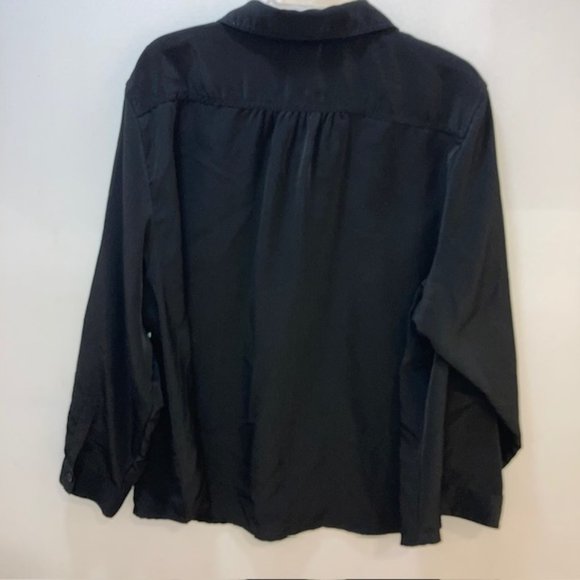 C. D. DANIELS BLACK LONG-SLEEVED BUTTON DOWN 2 POCKET SHIRT PLUS 3X - Picture 6 of 6